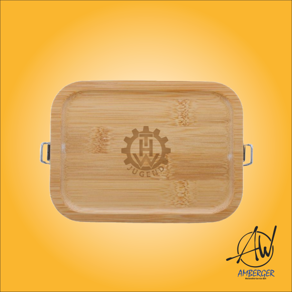 Brotdose / Lunchbox aus Edelstahl/Bambus